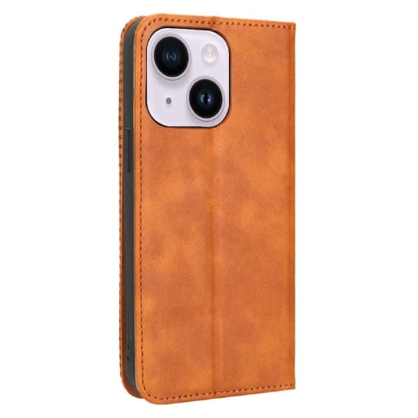Bofink Vintage iPhone 15 Plus Læretui - Brun Brown