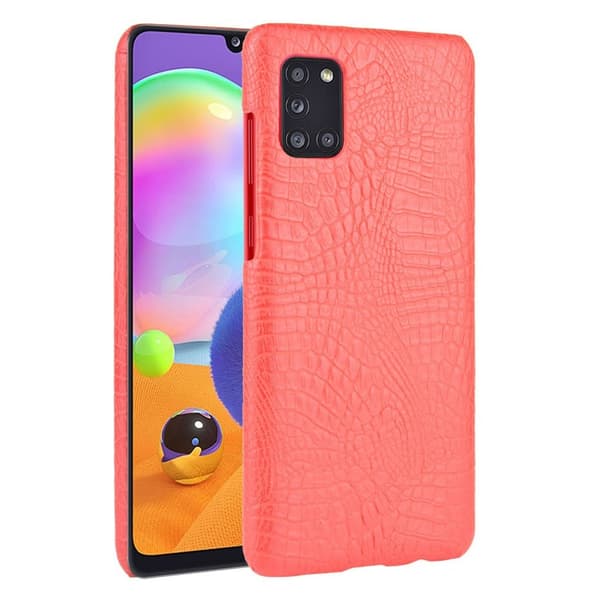 Croco etui - Samsung Galaxy A31 - Rød Red