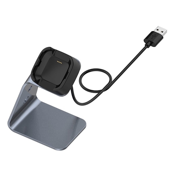 Fitbit Versa Lite / Versa opladerstation - grå Silver grey