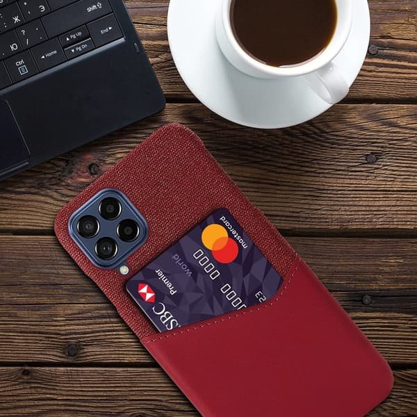 Bofink Samsung Galaxy M53 5G korttikotelo - Punainen Red