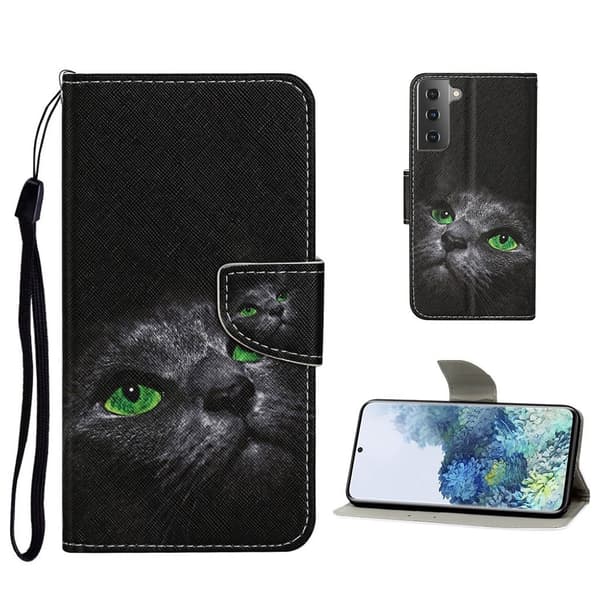 Wonderland Samsung Galaxy S21 Flip etui - Sort kat Black