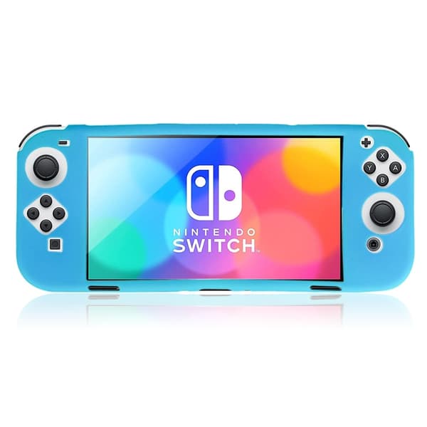 KJH Silikonskydd för Nintendo Switch OLED - Blå Blå