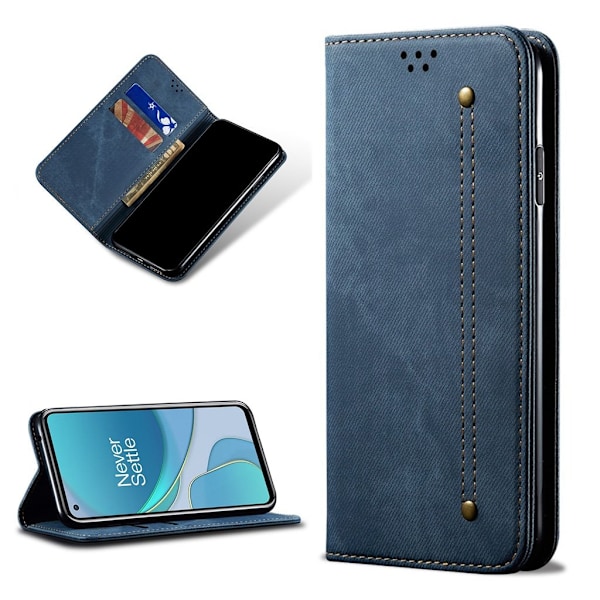 Jeans OnePlus 8T flip case - Sininen Blue