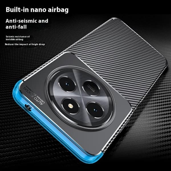 Carbon Shield Xiaomi Redmi 14R / Xiaomi Redmi 14C kotelot - Läpinäkyvä Black