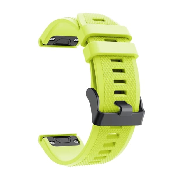 Garmin Fenix 5 joustava silikoninen ranneke - Kellanvihreä Green