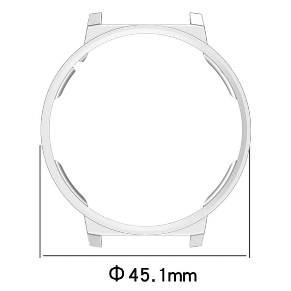 Huawei Watch GT 5 Pro 42mm Skyddsfodral med urholkning av PC-klockram - Silver Silvergrå