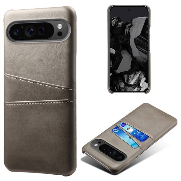 Dual Card Google Pixel 9 Pro XL kotelot - Harmaa Silver grey