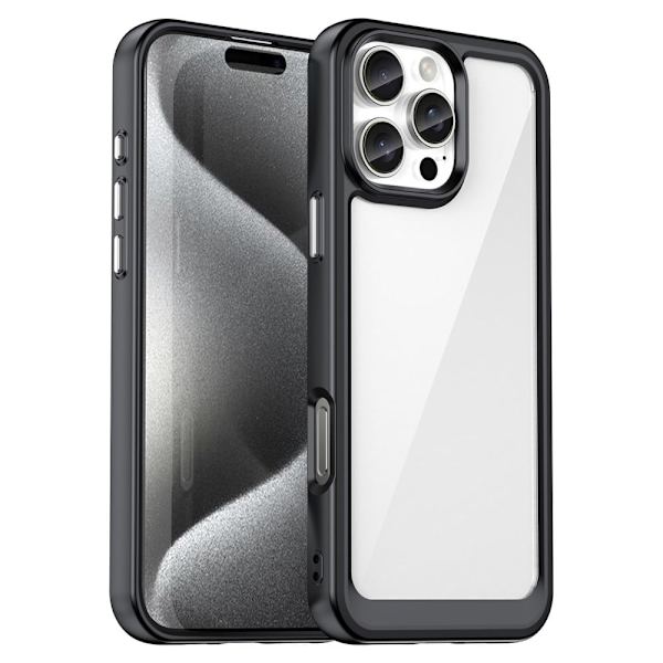 iPhone 16 Pro Max älykäs akryylikansi - Musta Black