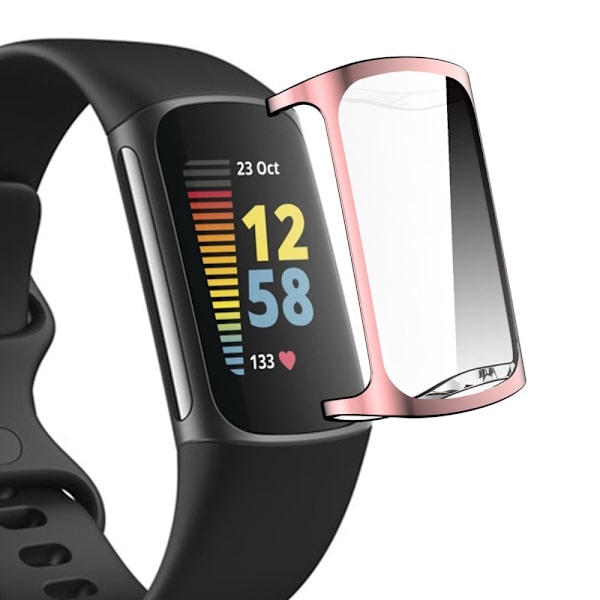 ENKAY Fitbit Charge 5 TPU-cover - Lyserød Pink