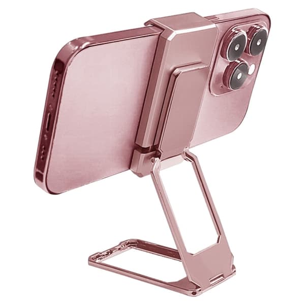 Universal 360-graders metallstativ för telefon - Roséguld Rosa