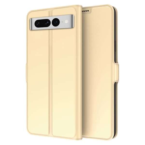 Glatt og tynt premium PU-skinnetui for Google Pixel 7 Pro - Gull Gold