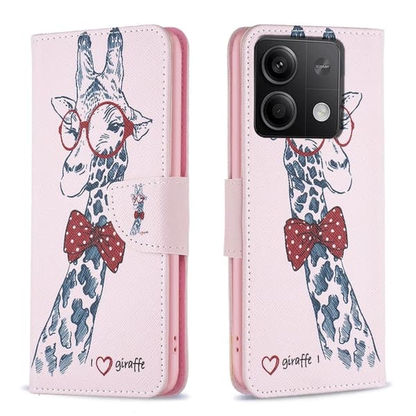 Wonderland Xiaomi Redmi Note 13 4G fodral -Giraff Rosa