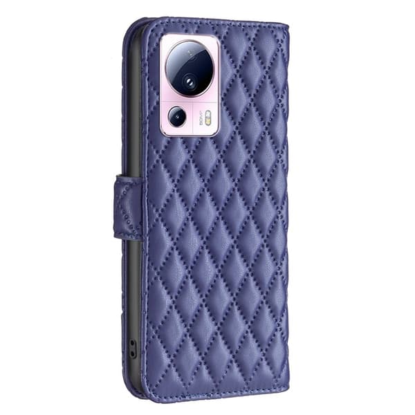 Rombemønster, matt flip-deksel for Xiaomi 13 Lite / Xiaomi Civi 2 - Blå Blue