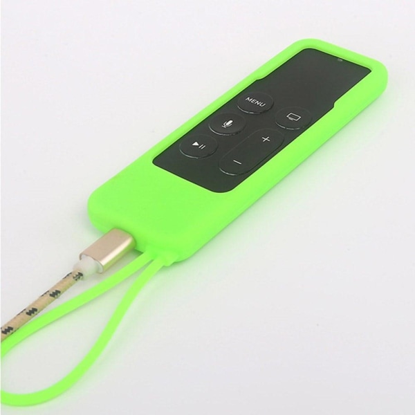 Silicone cover with lanyard for Apple TV 4K - Green Green