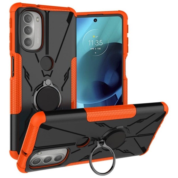 Kickstand cover with magnetic sheet for Motorola Moto G51 5G - O Orange