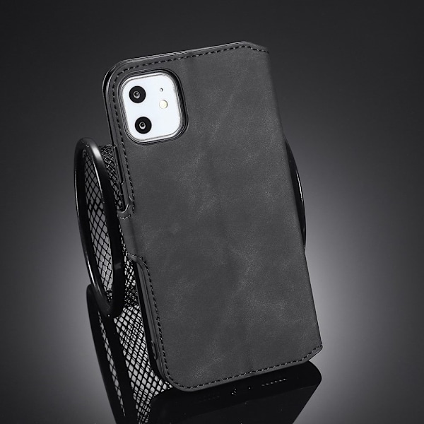 DG.MING iPhone 11 Retro kotelot - Musta Black