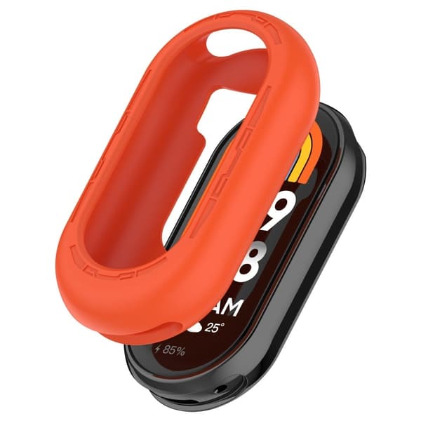 Xiaomi Mi Band 9 / 9 NFC Silikon Deksel Watch Frame Case Case Deksel Edge Protector - Oransje Orange