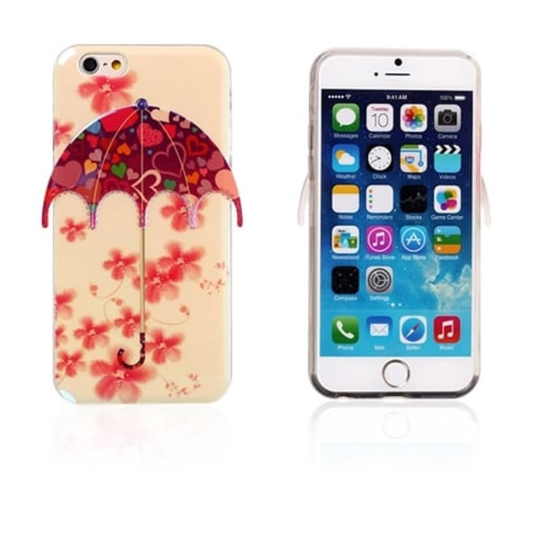 3D Umbrella (Blommor & Hjärtan) iPhone 6 Skal multifärg