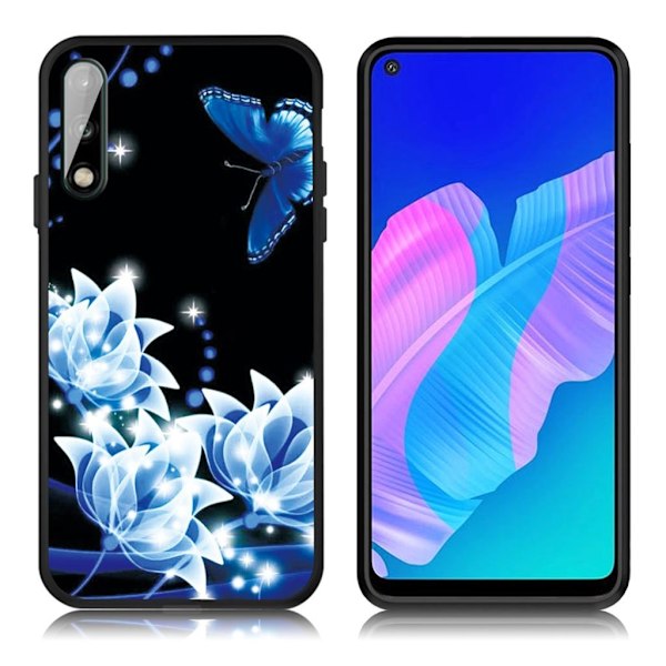 Imagine Huawei P40 Lite E Cover - Blomster og sommerfugl Multicolor