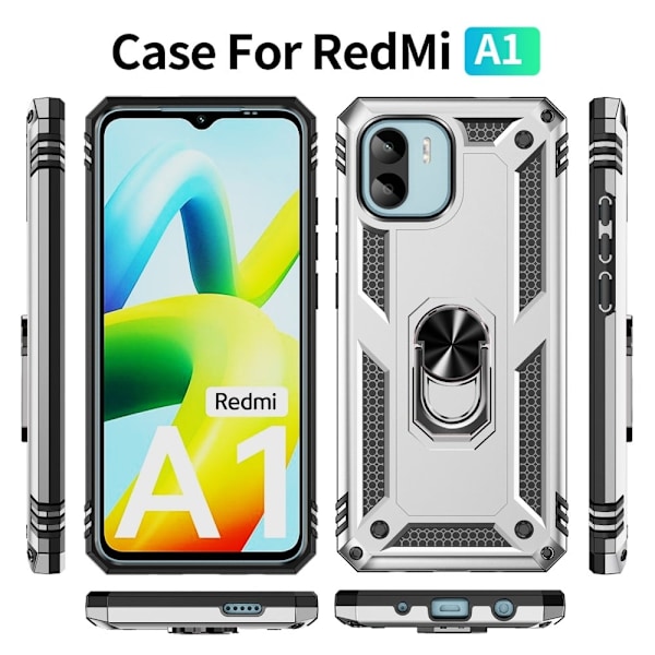 Bofink Combat Xiaomi Redmi A1 Fodral - Silver Silvergrå