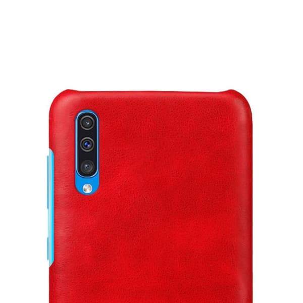 Crazy Horse Samsung Galaxy A50 læder etui - Rød Red