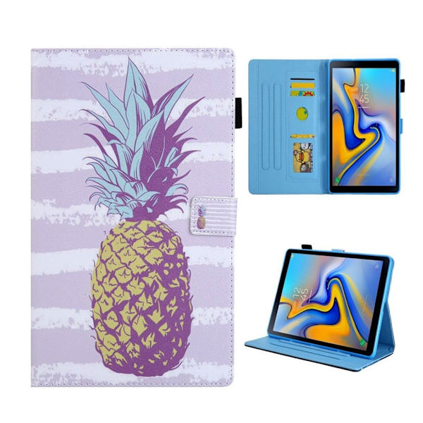 Samsung Galaxy Tab S5E mønster multi-vinkel læretui - Ananas Multicolor