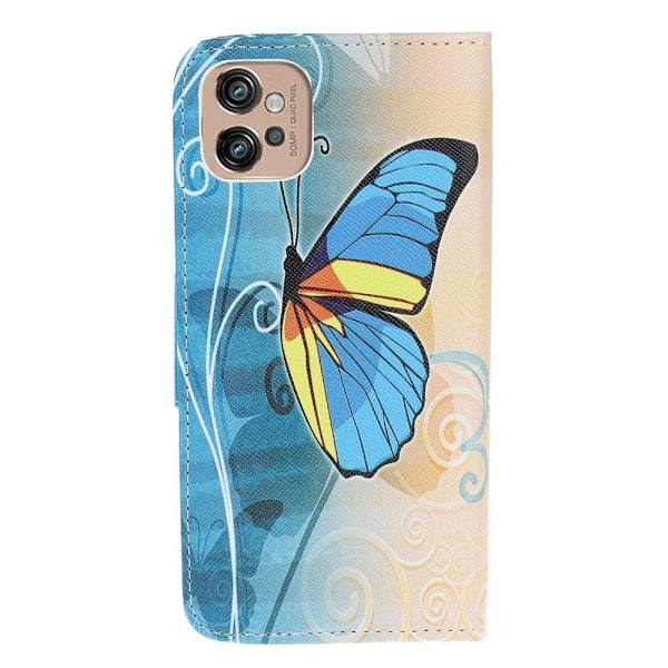 Wonderland Motorola Moto G32 Flip Etui - Blå Sommerfugl Blue