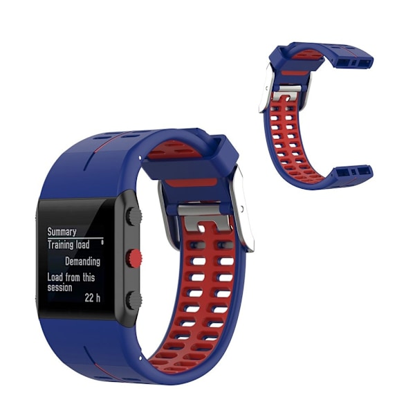 Polar V800 bi-color silicone watch band - Blue / Red Blå
