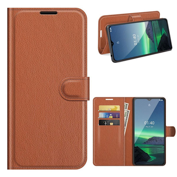 Classic Nokia 1.4 Flip Etui - Brun Brown