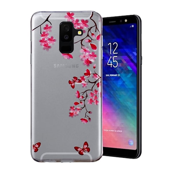 Butterfly läder Samsung Galaxy A6 Plus (2018) fodral - Flerfärgad multifärg