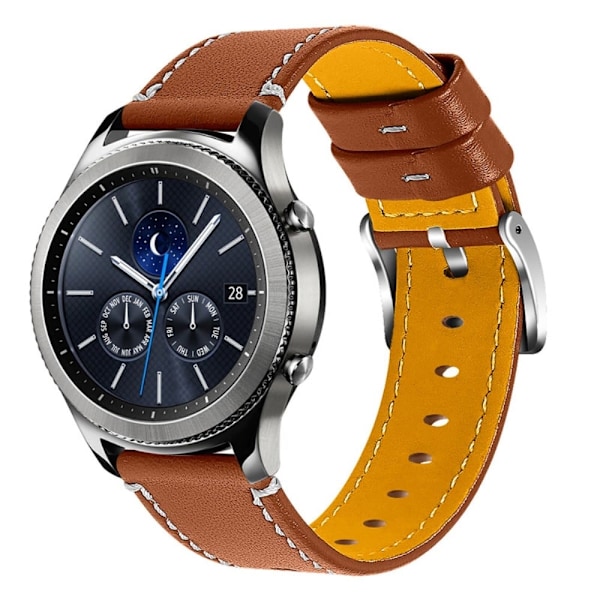 Ticwatch GTX / Pro klockarmband i koskinnläder med spänne i rostfritt stål - Brun Brun