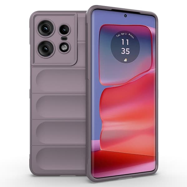 Deksel med mykt grep for Motorola Edge 50 Pro - Lyselilla Purple