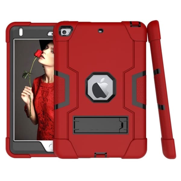 iPad Mini (2019) stødsikkert hybridcover - rød / sort Red