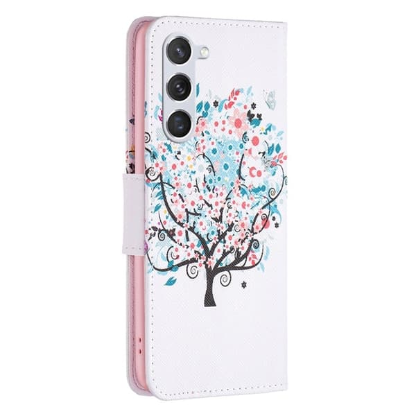 Wonderland Samsung Galaxy S23 Flip Etui - Blomst Træ Multicolor