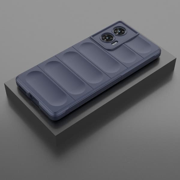 Mjukt greppformat Motorola Edge 50 Fusion skal - Mörkblå Blå