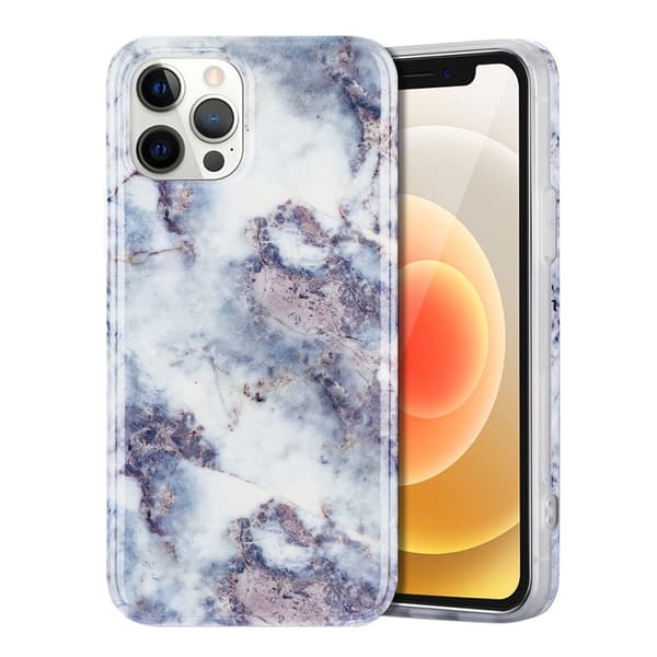 Marble design iPhone 12 Pro Max cover - Lyslilla Purple