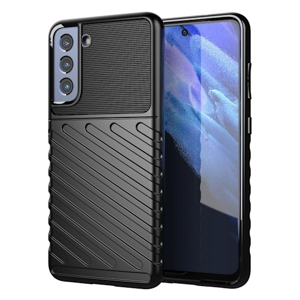 Thunder Samsung Galaxy S21 FE kotelo - musta Black