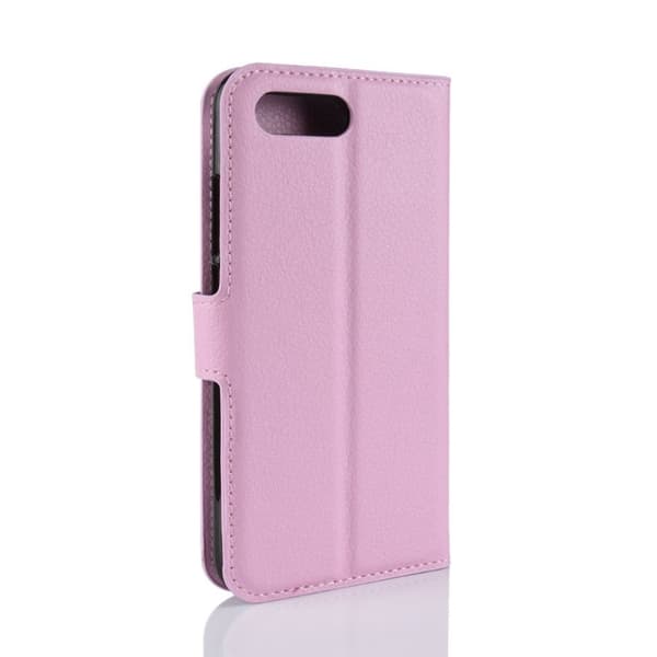 Huawei Honor 10 mobilfodral PU läder litchi textur stående läge plånbok - Rosa Rosa
