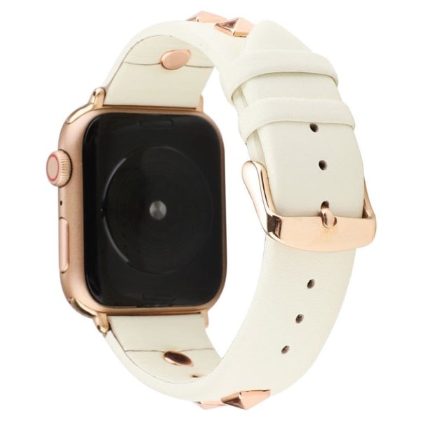 Apple Watch Series 4 40mm ægte læder rose Guld fastener Urrem - Beige