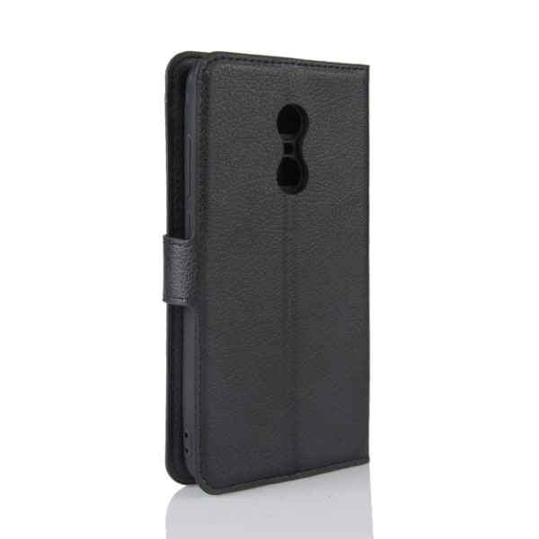 Xiaomi Redmi Note 4 litsitekstuurinen nahkakotelo - Musta Black