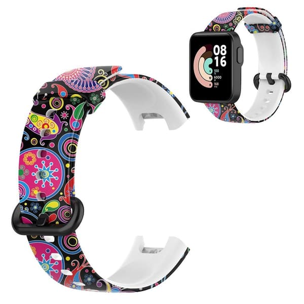 Xiaomi Mi Watch Lite / Redmi Watch mønster silikone urrem - Påfugl Multicolor