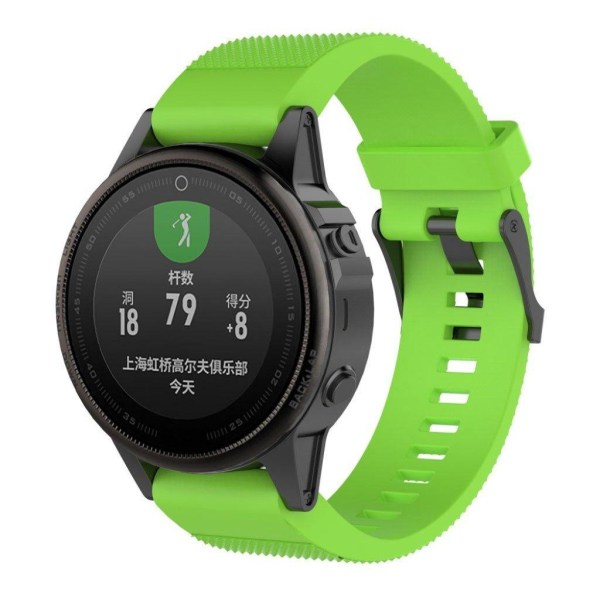 Garmin Fenix 5S Kuvioitu Pehmeä Silikooni Vaihdettava Kellon Ranneke - Vihreä Green