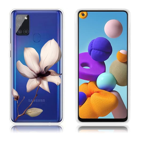Deco Samsung Galaxy A21s skal - Vacker Blomma Beige