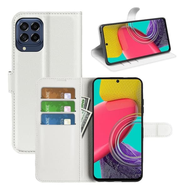 Classic Samsung Galaxy M53 5G flip etui - Hvit White
