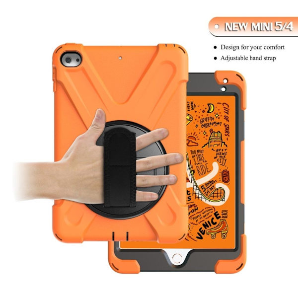 iPad Mini (2019) X-Shape Holdbare Hybrid Etui - Orange Orange