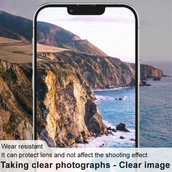 IMAK iPhone 13 Pro Max kameralinsebeskytter af hærdet glas + linsedæksel Transparent