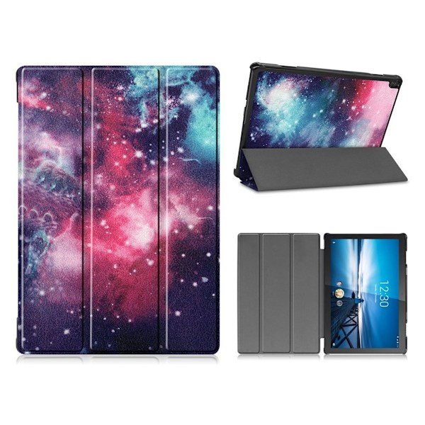 Lenovo Tab M10 FHD REL cool pattern læder flip case - Stjernehimmel Multicolor