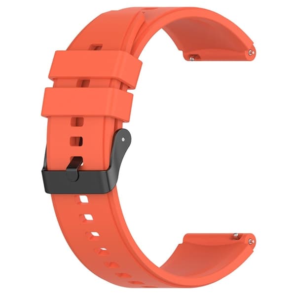 20 mm enkel silikoneurrem til Samsung-ur med sort spænde - Orange Orange