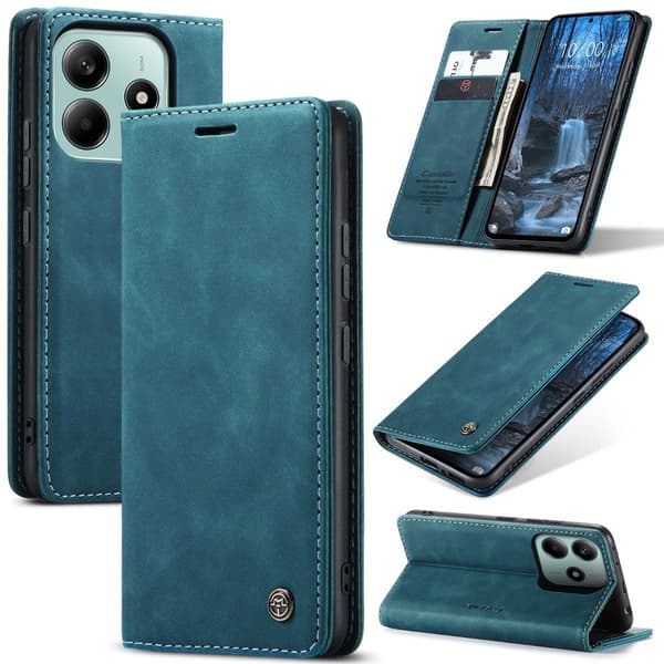CaseMe Xiaomi Redmi Note 14 5G vintage etui - Blå Blue