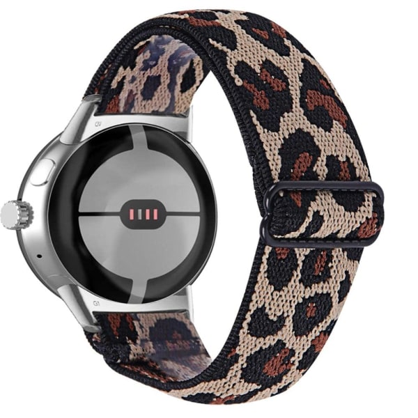 Google Pixel Watch braided style watch strap - Leopard Brown